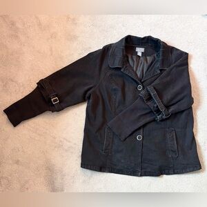 MOTTO Black Utility Jacket for Women